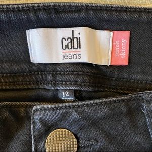 Cabi cinch skinny jean, black, size 12